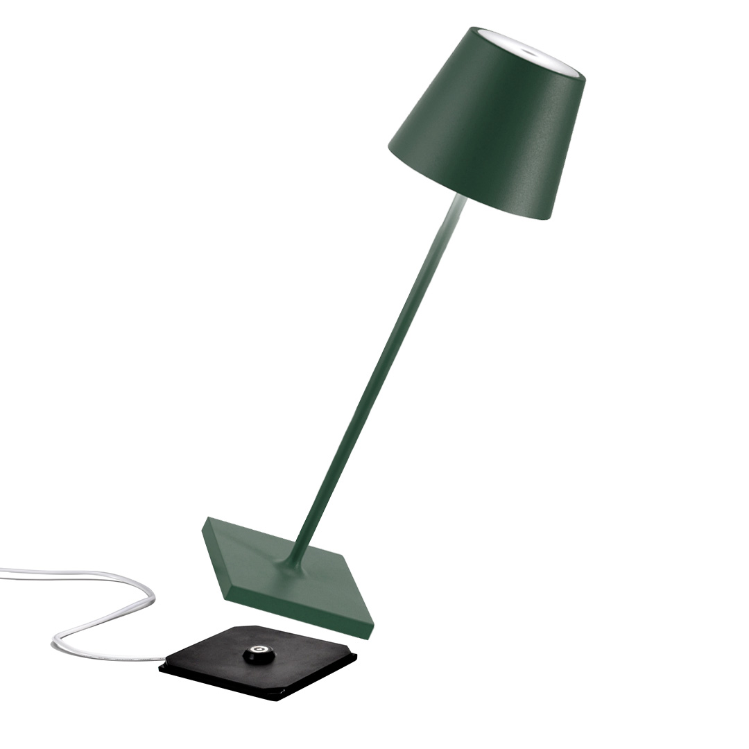 Poldina Tavolo Pro LED Lampe Dunkelgrün