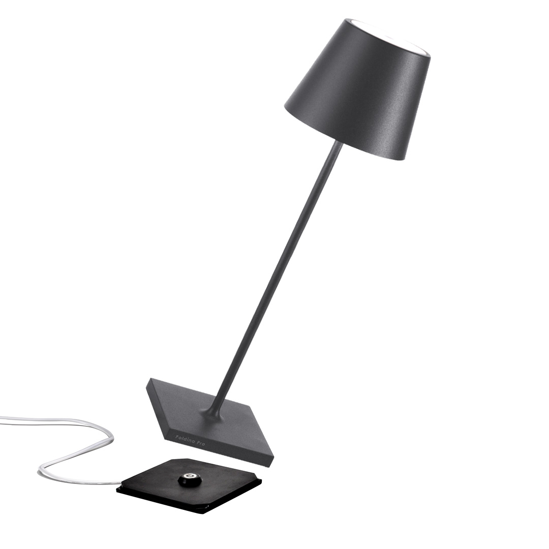 Poldina Tavolo Pro LED Lampe Dunkelgrau